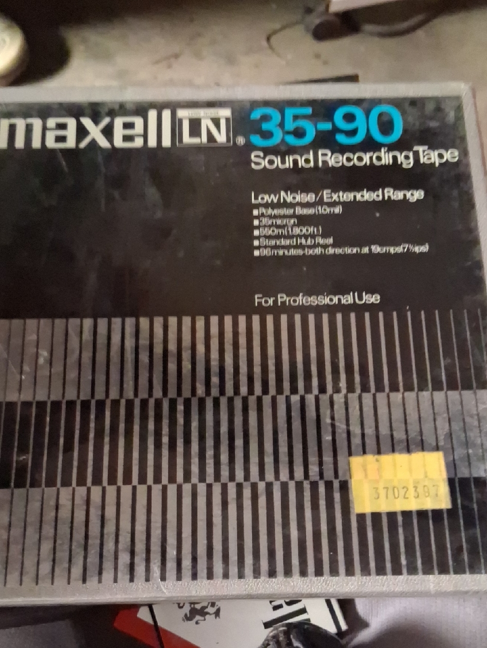 LN 35-90 Sound Recording Tape - Black with Blue Accents